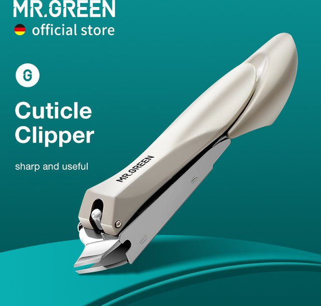 MR.GREEN Nagelhautzange, Edelstahl, schräge Spitze, glänzend, Unisex - Bild 1