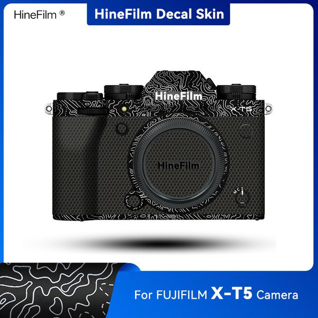 Hinefilm Skin Kamera-Aufkleber für Fujifilm X-T5 in Schwarz als Anti-Kratz-Wrap-Abdeckung - Bild 1