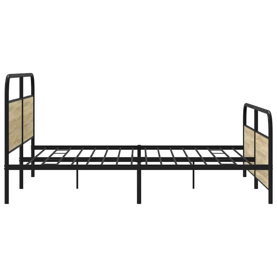 Vidaxl Metallbettgestell aus Stahl in Sonoma-Eiche, B/T/H: 200 x 200 x 200 cm - Bild 2