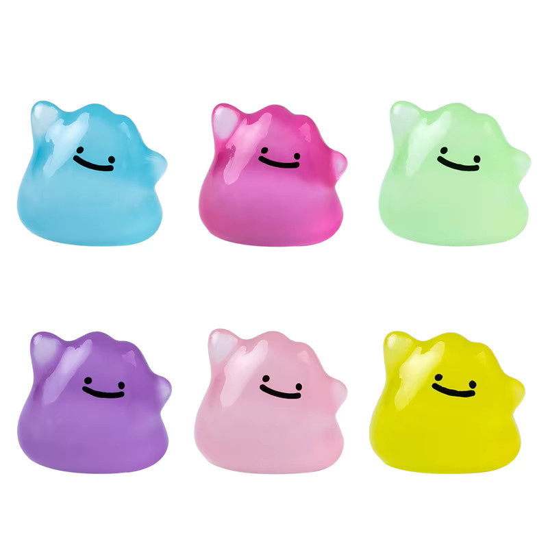 Bandai Pokémon Ditto Minifiguren, 6er-Set, Leuchten im Dunkeln, Mehrfarbig - Bild 5