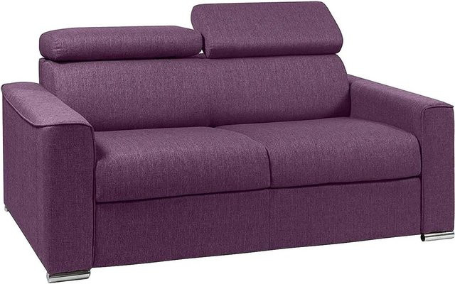 Vente-unique Schlafsofa Vizir in Violett mit Stoffbezug und Breite: 176 cm - Bild 1