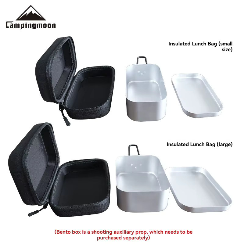 CAMPINGMOON S-2013-B Isolierte Bento-Tasche aus EVA für Outdoor und Picknick, Schwarz - Bild 5