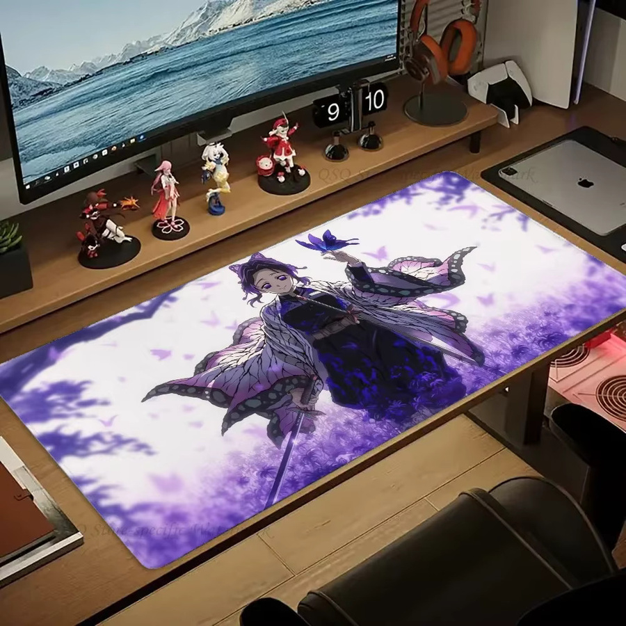 Demon Slayer Kochou Shinobu Schreibtischunterlage XXL mit Polsterung als Gaming-Mausmatte und Tastaturunterlage von Bandai - Bild 5