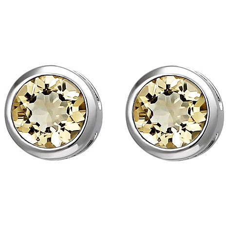 Colfem Ohrstecker 925 Silber, Citrin, Unisex - Bild 1