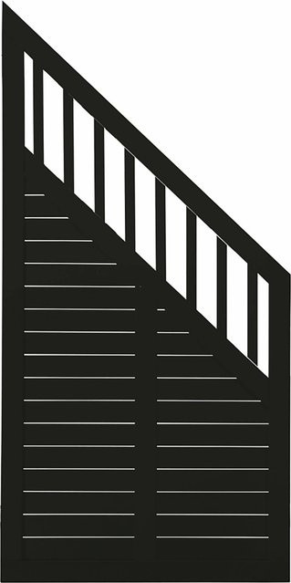 Plus Sichtschutzzaun Nostalgi aus Nadelholz in Schwarz, Höhe: 90 cm, Breite: 180 cm - Bild 1