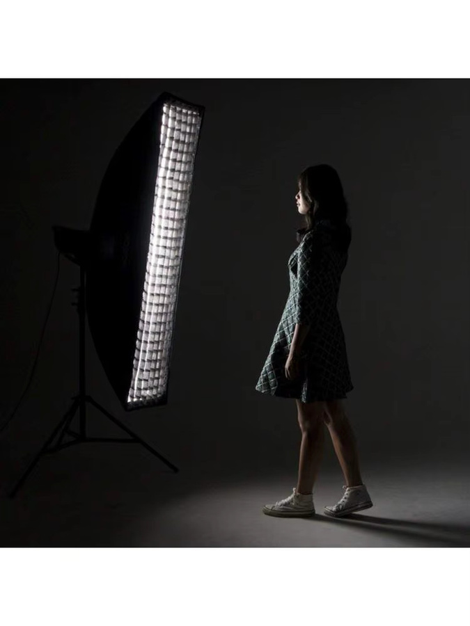 APWIKOGER Softbox-Wabengitter in Schwarz für Studio-Stroboskop-Fotografie, B: 35 cm, H: 160 cm - Bild 5