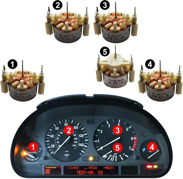 Schrittmotor für BMW E38 E39 E53 X5 Instrumente von VIVI.OBD-CLUB (91218101, 91218102) - Bild 1