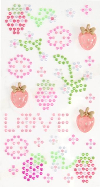 Rico Design Paper Poetry 3D-Sticker Perlen Love in Rosa und Grün - Bild 1