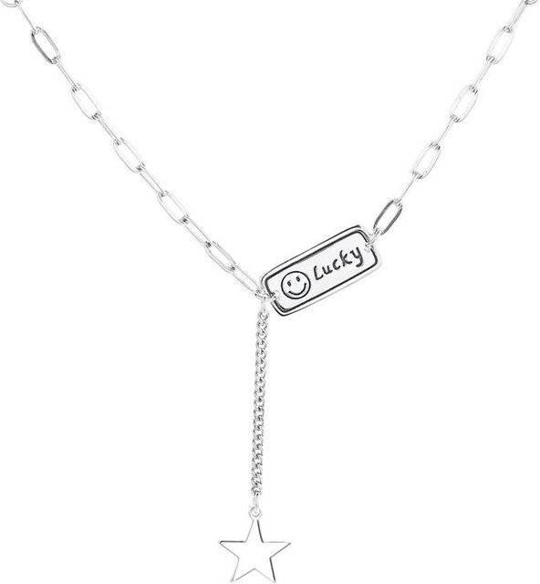 Lucky Star Halskette 925 Sterlingsilber, Damen, weiß - Bild 1