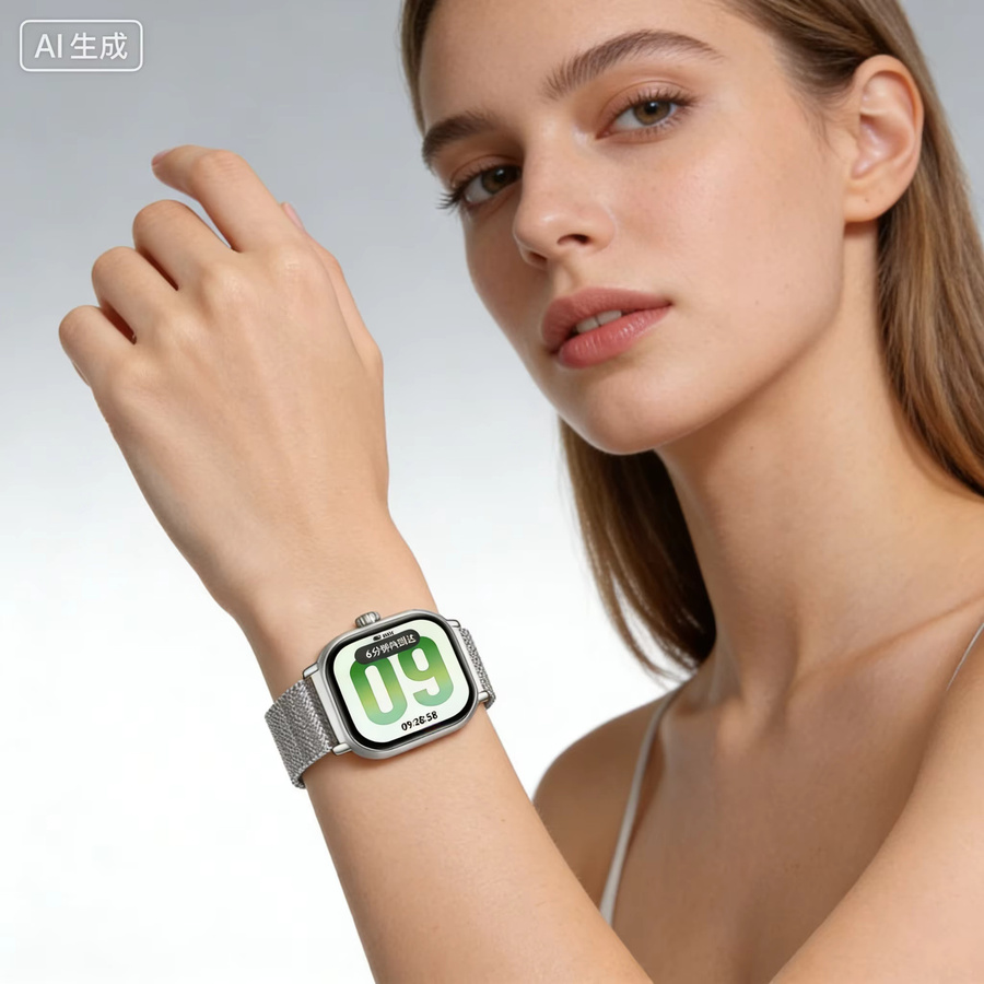 VATMENS Uhrenarmband Milanaise, Edelstahl, Silber, Unisex - Bild 2