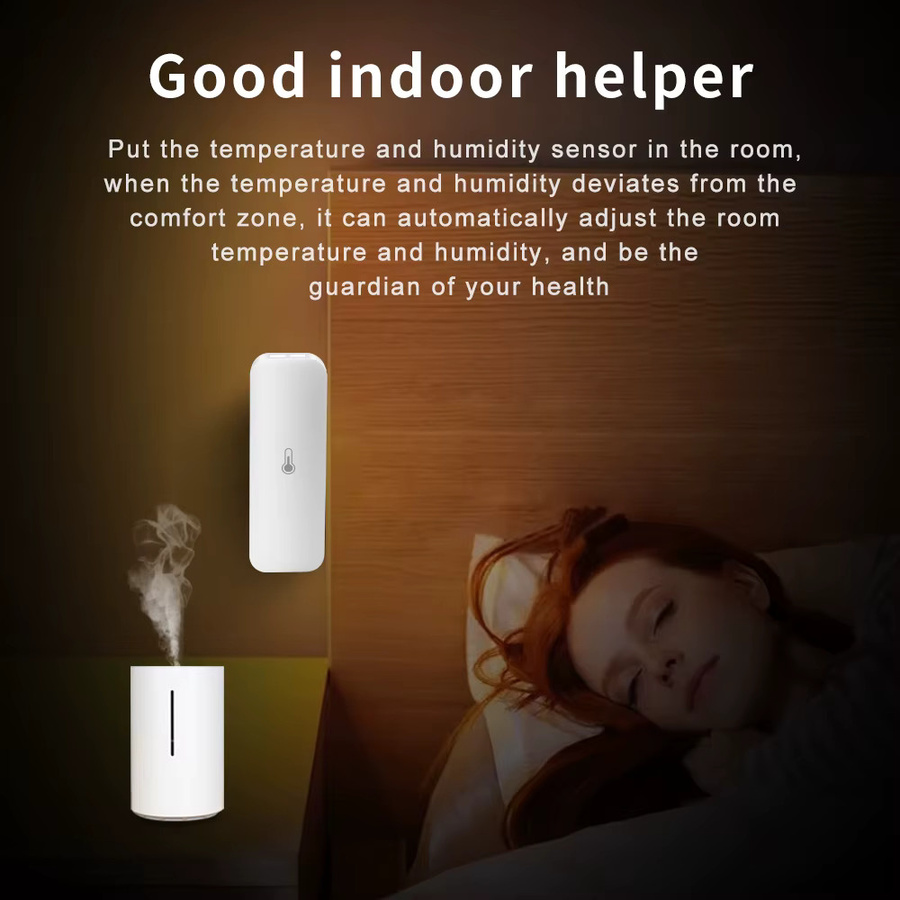 Lincukoo Zigbee Tiny Temperatur- und Feuchtigkeitssensor in Weiß für Smart Home mit EWelink App Fernüberwachung und Unterstützung für Alexa und Google Assistant - Bild 3