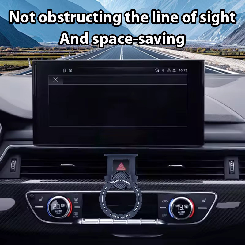 LCARS Magnetische Auto-Handyhalterung für Lüftungsschlitze in Schwarz, verstellbare Navigationshalterung passend für Audi A4L A5 S4 S5 Modelle 2017-2022 - Bild 2