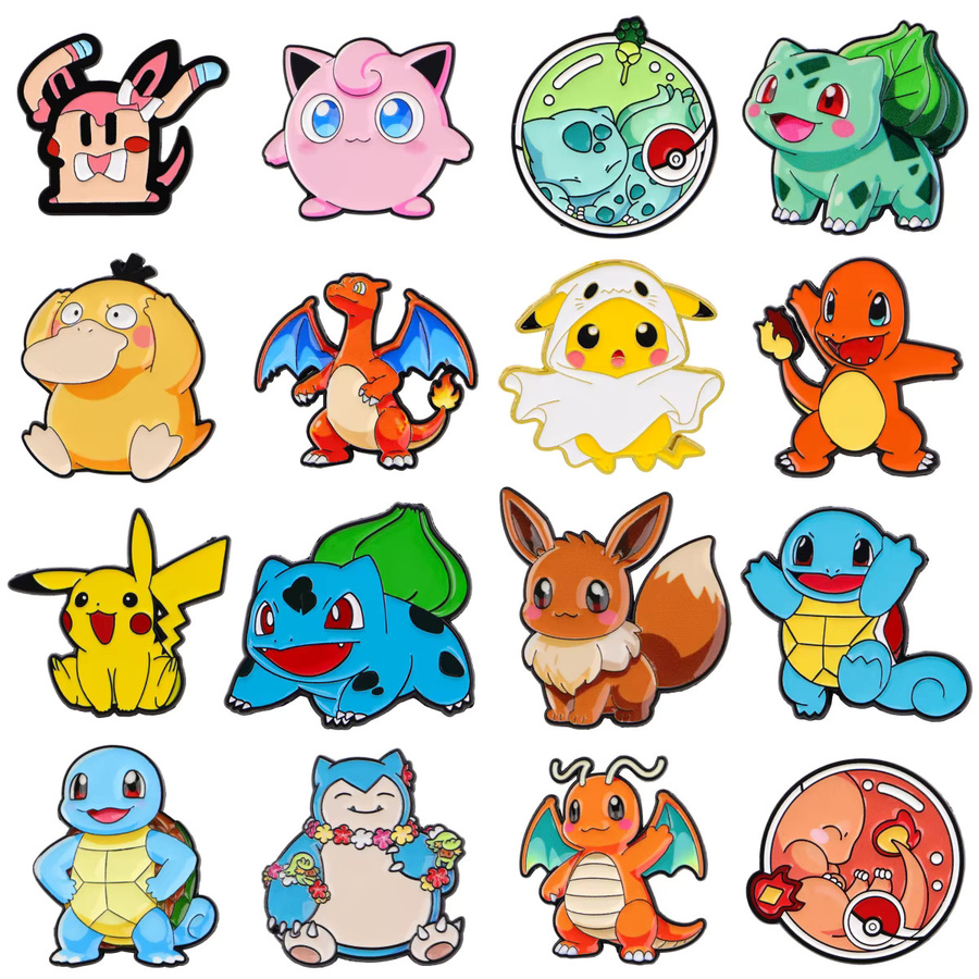Bandai Pokémon Cartoon-Tier-Emaille-Pins, Abzeichen, Metall, Bunt / Mehrfarbig - Bild 3