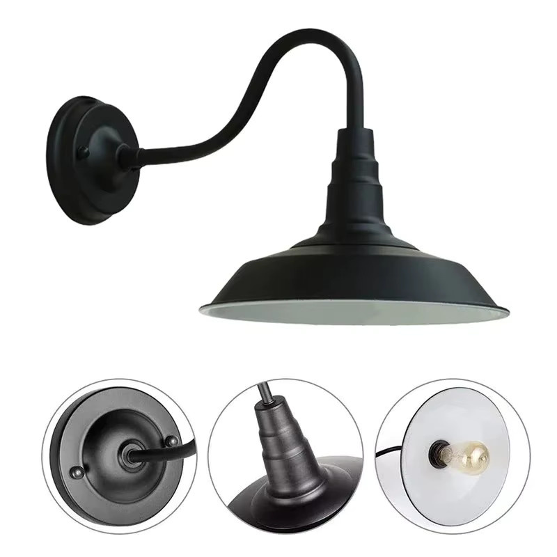 DARHYN Retro LED Wandleuchte für Außen und Innen, wasserdicht, Schwarz und Bronze - Bild 5