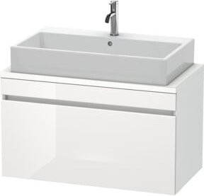 Duravit Waschtischunterschrank Com DuraStyle in Weiß Hochglanz, B/T/H: 90 x 47,8 x 51,2 cm - Bild 1