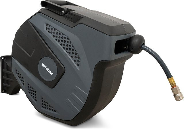 Weber Druckluft-Schlauchaufroller 3/8 Zoll in Grau, 15m Länge - Bild 1