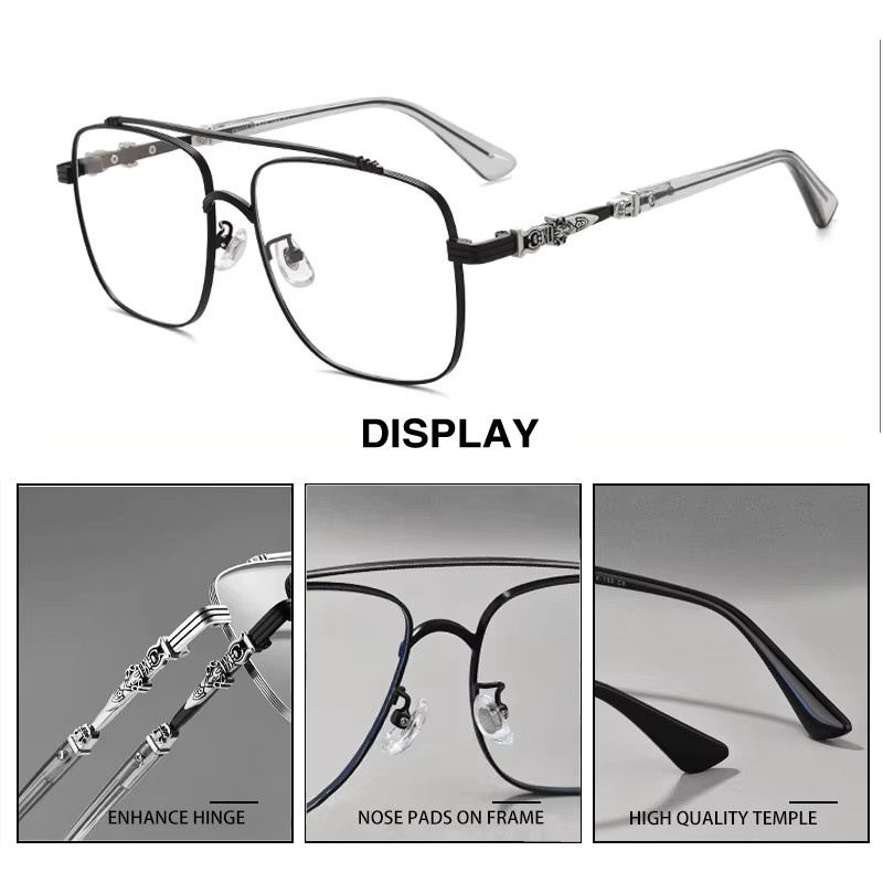 CLLOIO Lesebrille, Vollrand, Square, Metall, Schwarz, Anti Blue Ray - Bild 3