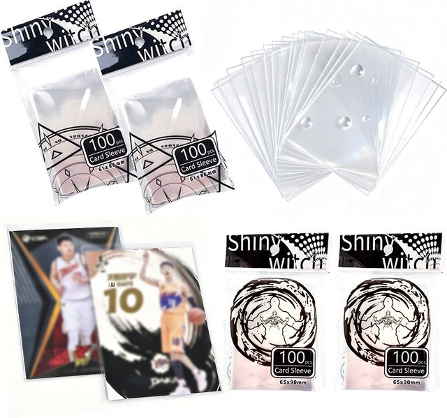ZYF Kartenschutz Hüllen Transparent, 5 Packungen mit insgesamt 500 Stück für Spielkarten, erhältlich in den Maßen 61 x 88 mm oder 65 x 90 mm - Bild 1