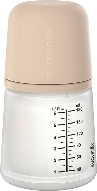 Suavinex Babyflasche Zero.Zero Anti-Kolik mit Silikon-Saugteil in Pink, 180 ml - Bild 1