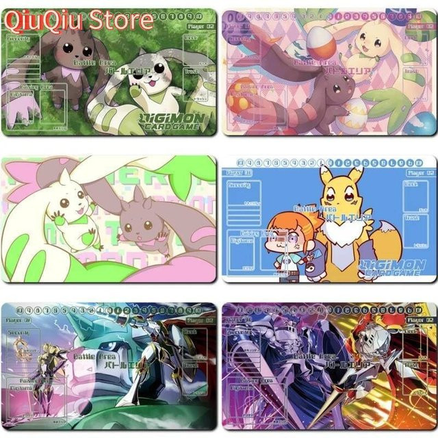 Bandai Digimon Adventure Card Pad Terriermon Dukemon Sakuyamon, Battle Mat, Gummi - Bild 1