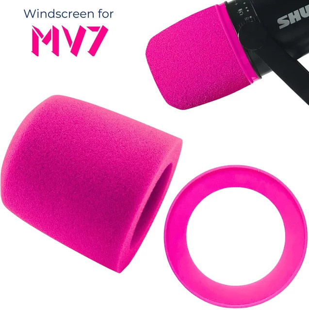 Shure MV7 Mikrofon-Schaumstoff Pop-Filter-Ersatz in Blau oder Lila - Bild 1