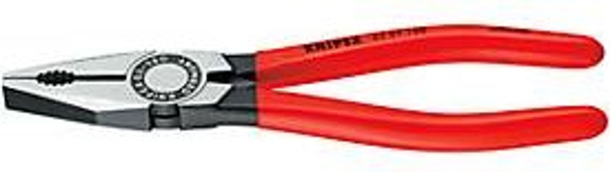 KNIPEX Kombizange aus Stahl in Schwarz-Rot mit Kunststoffüberzug, 160 mm - Bild 2