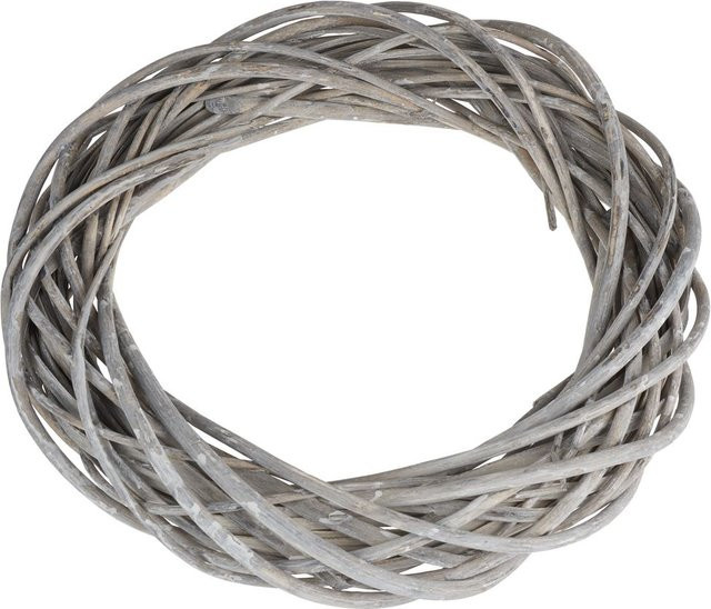 VBS Weidenkranz Willow in Grau-Antik, geflochten, Durchmesser: 35 cm - Bild 1