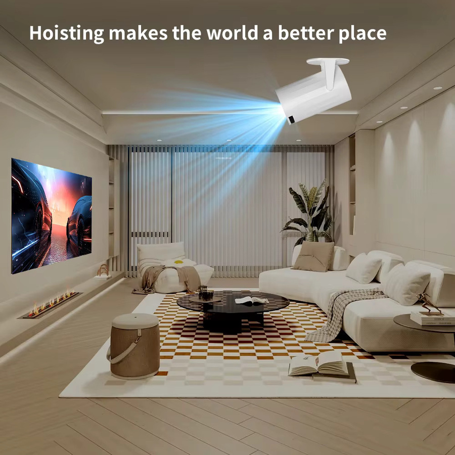 Salange X8Mini Smart-Projektor in Weiß mit Android 14, WiFi6, Bluetooth 5 und Full HD 1080P Unterstützung - Bild 5