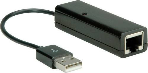 Value USB 2.0 auf Ethernet LAN Konverter, USB-A auf RJ45, Schwarz, 100 Mbit/s - Bild 1