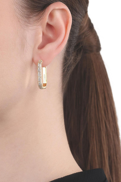 Joop! Creolen, Zirkonia, Gold, Unisex - Bild 2