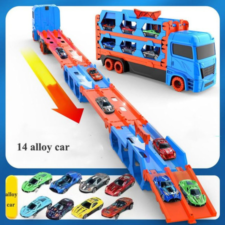 Yiran bag Autotransporter, Rennfahrzeug, zusammenklappbar, ab 4 Jahren