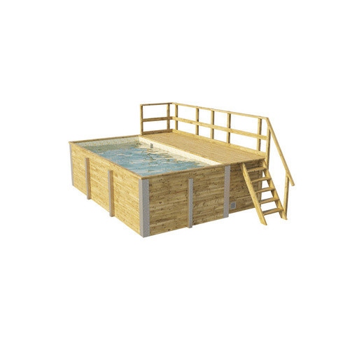WEKA Massivholzpool 595 Aufstellpool rechteckig in SandMix, B/H/L: 315 x 116 x 500 cm - Bild 2