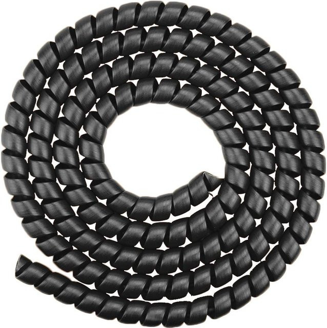 APWIKOGER Spiralkabel-Schutzhülle Schwarz, 1,3 m verschleißfester Kabel-Organizer und Schlauchschutz für M365 PRO 2 - Bild 1