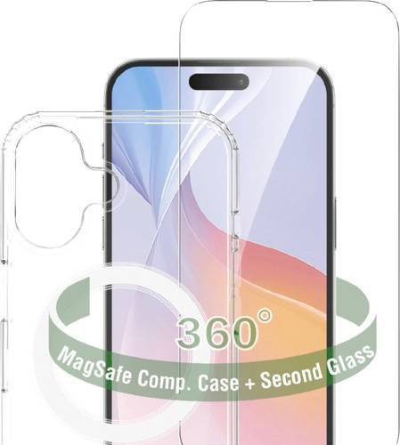 4Smarts 360° Premium Protection Set Backcover für Apple iPhone 16, Transparent, Induktives Laden - Bild 1