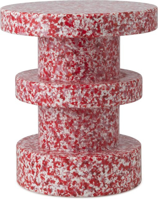 Normann Copenhagen Bit Stool Stack Hocker aus recyceltem Kunststoff in Rot - Bild 1
