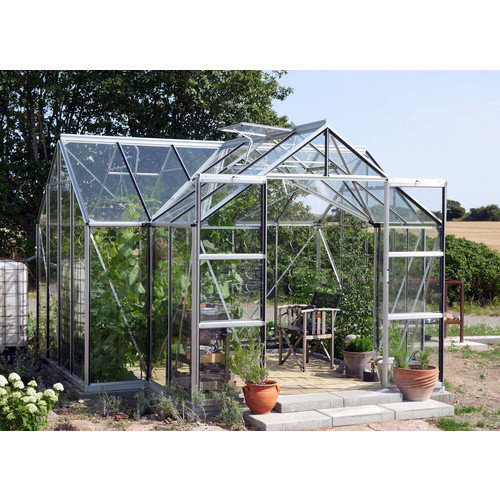 Vitavia Gewächshaus Sirona in Smaragdgrün mit 13 m² Fläche und 3 mm ESG Glas - Bild 5