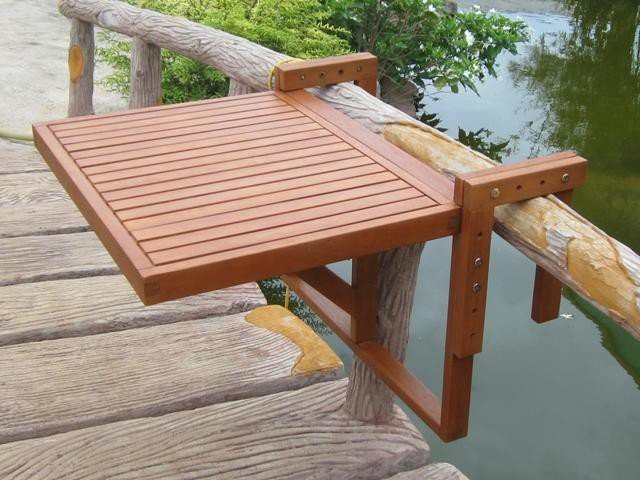 Garden Pleasure Balkon-Hängetisch Berkeley aus Eukalyptus-Holz in Braun, B/T: 65 x 49 cm - Bild 2