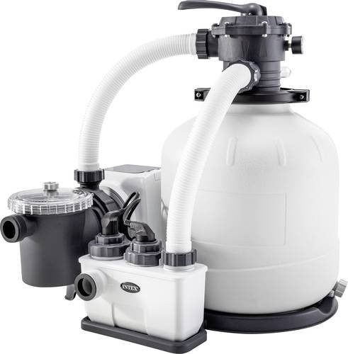 Intex Krystal Clear ECO Sandfilteranlage mit Salzwassersystem für Pools bis 56.800 l, Durchflussmenge: 8 m³/h, Farbe: Weiss - Bild 1