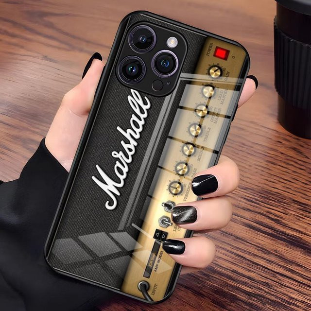 Potdemiel Handyhülle mit Glasabdeckung für iPhone Modelle in Schwarz - Bild 1