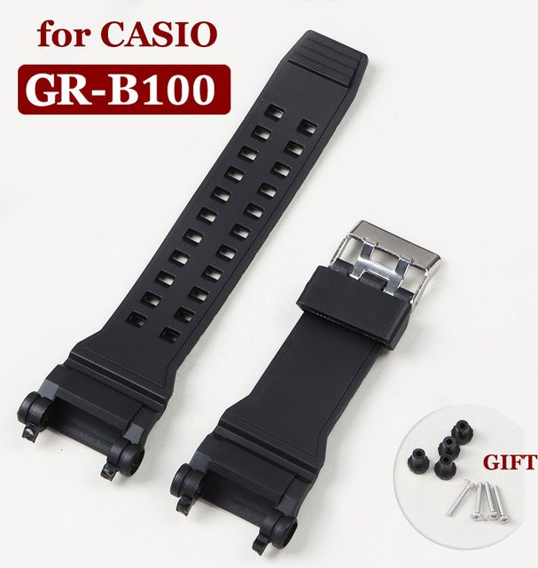 Casio Uhrenarmband, Kunststoff, Schwarz, Herren - Bild 1