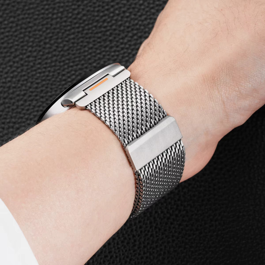 CHIICSMART Uhrenarmband Edelstahl, Milanaise, Silber, Unisex - Bild 3