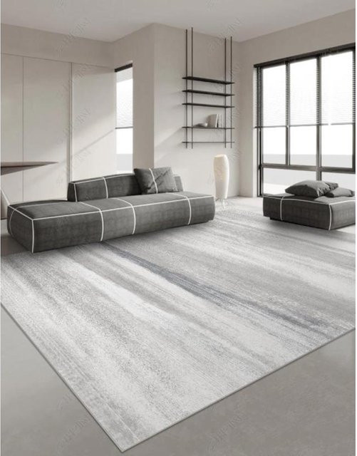 Karpetti Teppich im japanischen Stil, Grau, Waschbar und Rutschfest, B/T: 80 x 120 cm - Bild 1