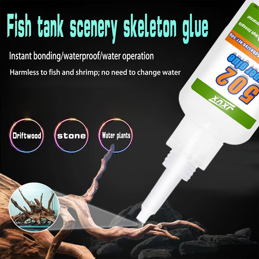 5er-Pack 502 Super Strong Klebstoff für Aquarien und Aquascaping, transparent, für Metall, Kunststoff, Acryl, Keramik, Glas und Gummi - Bild 2