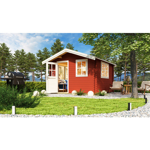 Mr. GARDENER Gartenhaus Spree aus Holz in Rot, B/H/T: 339,6 x 245 x 363 cm - Bild 3