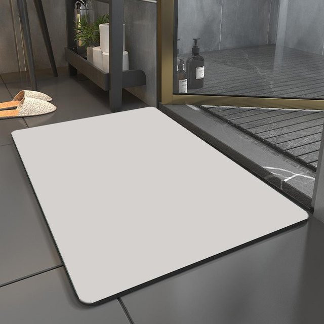 Yiran Furniture Kieselalgen-Schlammmatte in Grau, saugfähig und rutschfest, B/B: 60 x 90 cm - Bild 1