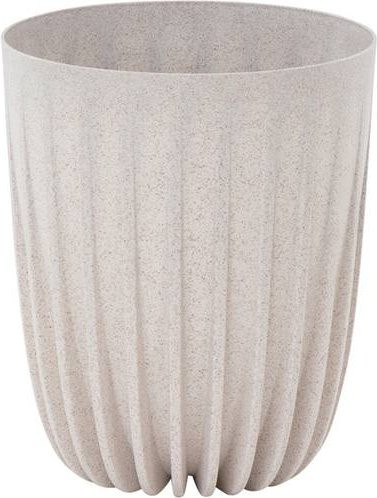 Siena Garden Blumentopf Palma Tabletop in Weiß und Creme aus Polypropylen mit Holzfasern, Durchmesser: 30 cm - Bild 1