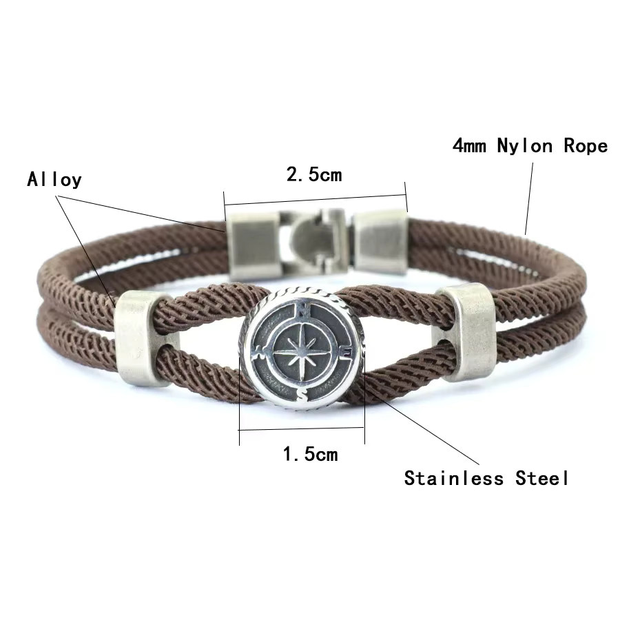 Armband Edelstahl, Doppel Schicht, Herren, Vintage - Bild 2