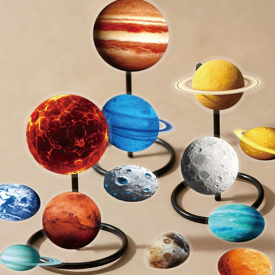 Space Planet Serie bunte PET-klare Aufkleber für Laptop, Notebook und Telefon, Multicolor, 56 Stück - Bild 4