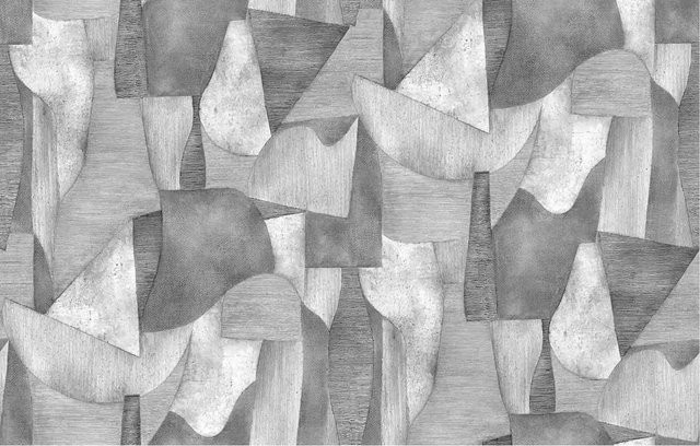Marburg Fototapete Vlies Grafisch Modern in Blau, B: 4,24 m x H: 2,7 m - Bild 1