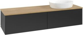V&B Waschtischunterschrank Antao ohne Frontstruktur, Farbe Eiche Honig, B/T: 160 x 50 cm - Bild 1